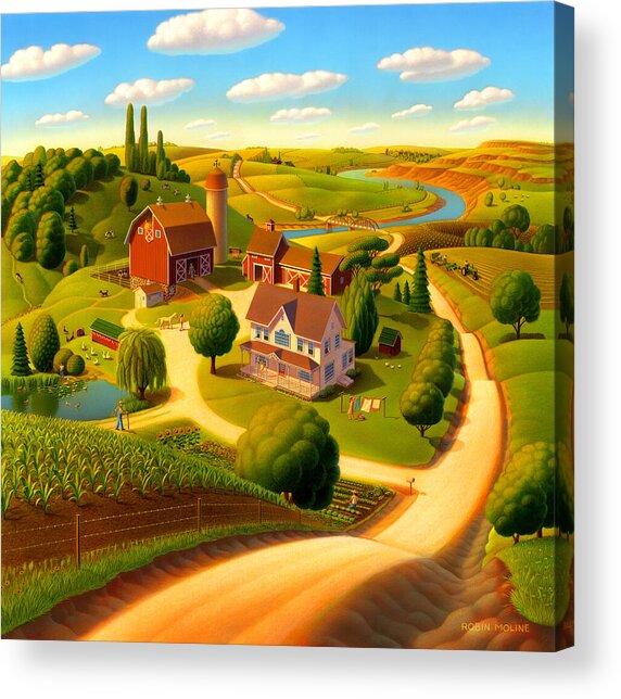 Charming Country Landscape Acrylic Print
