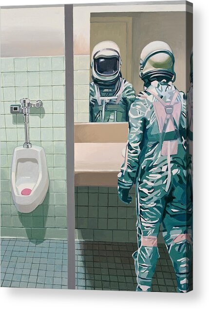 Astronaut in the Restroom Acrylic Print