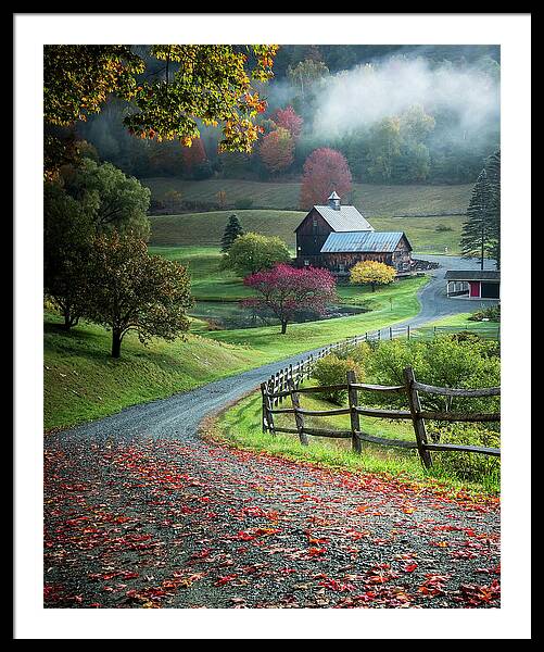 Peaceful Countryside Barn Framed Print