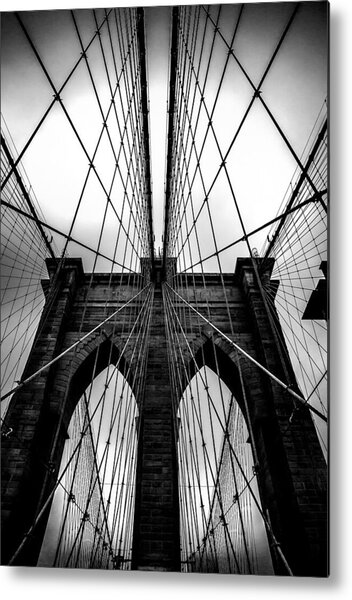 Symmetry of a Suspension Bridge Metal Print