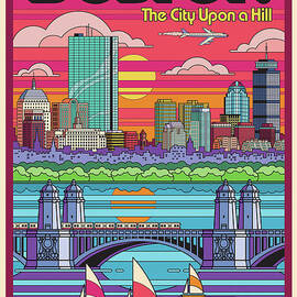 Boston Poster - Pop Art - Travel by Jim Zahniser