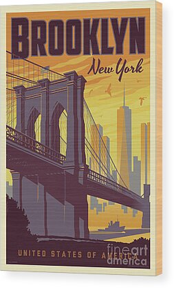 Travel Posters Wood Prints for Sale