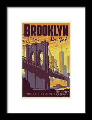 Travel Posters Framed Prints for Sale