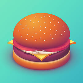 Burger Isometric - Plain Mint by Organic Synthesis