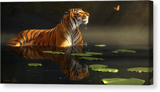 Butterfly Contemplation Canvas Art Print by Aaron Blaise