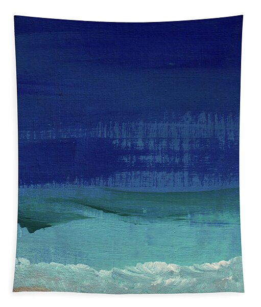 Calm Coastal Horizon Tapestry