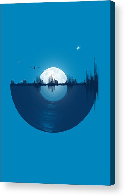 Night Sky Over Soundwave City Acrylic Print