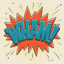 Comic Wham on White by Mitch Frey