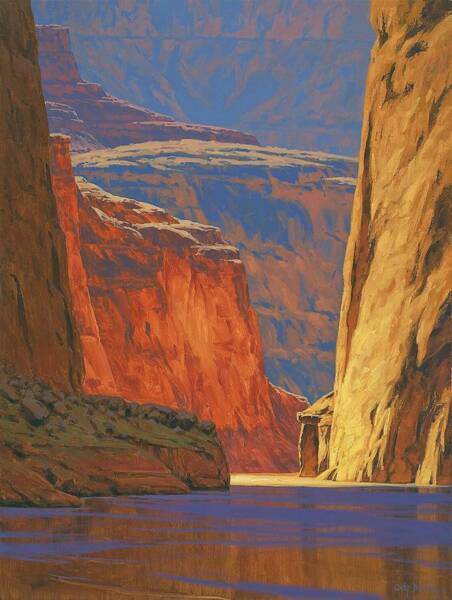 Sunlit Canyon Passage Art Print