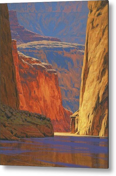 Sunlit Canyon Passage Metal Print