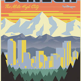Denver - Travel Poster by Jim Zahniser