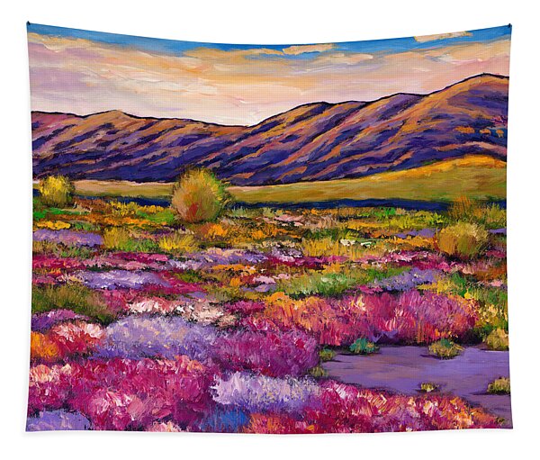 Colorful Desert Landscape at Sunrise Tapestry