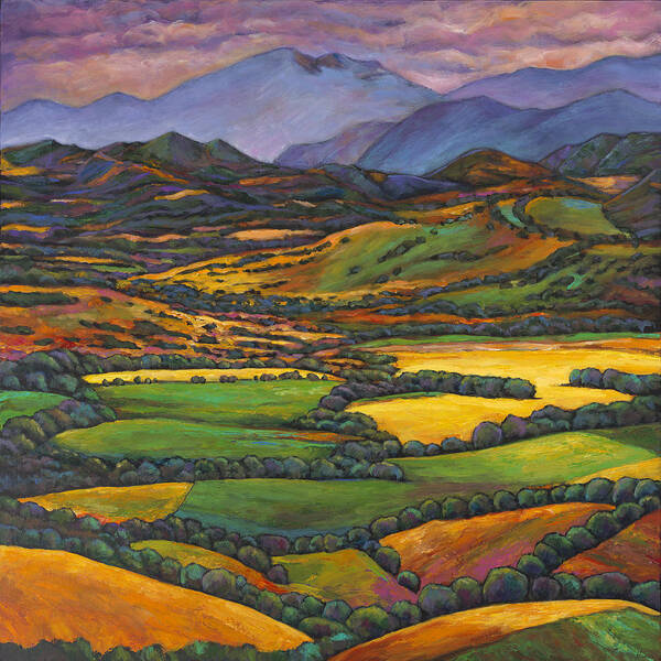 Vibrant Mountain Landscape Poster