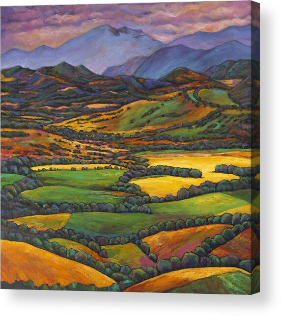 Vibrant Mountain Landscape Acrylic Print