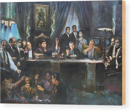 Gathering of Well-Dressed Men Wood Print