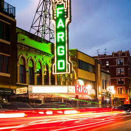 Fargo Theatre and Downtown Buidlings at Night by Paul Velgos