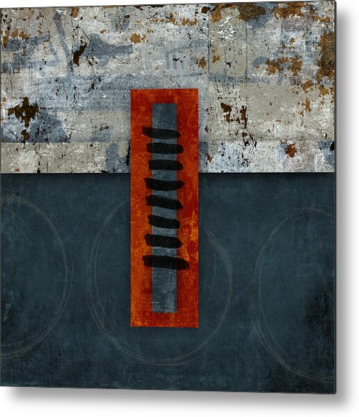 Geometric Layers of Color Metal Print