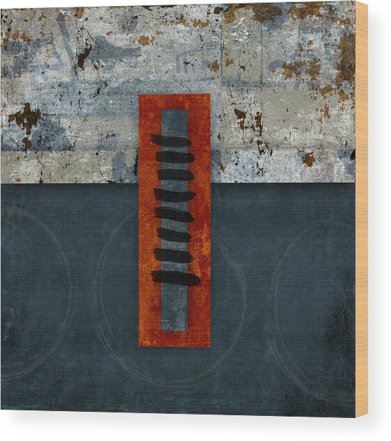 Geometric Layers of Color Wood Print