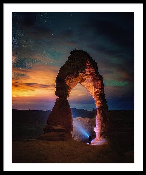 Starlit Archway Overlook Framed Print