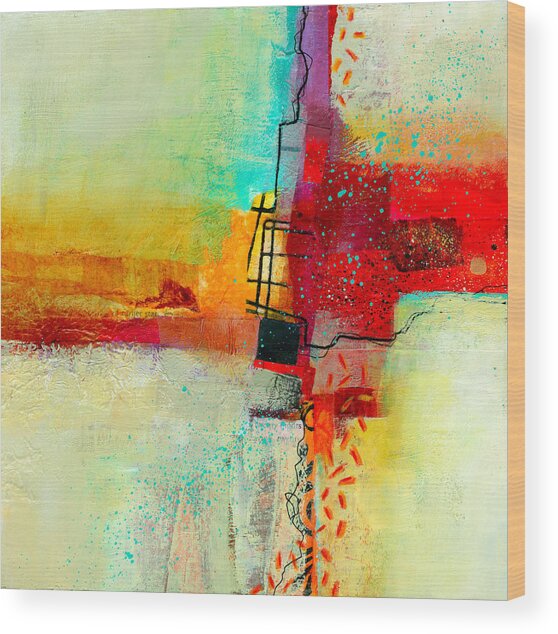 Vivid Abstract Composition Wood Print