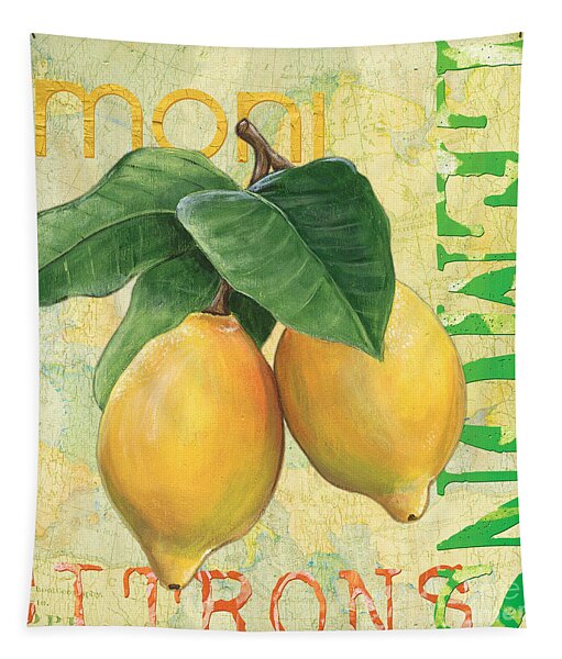 Vibrant Lemon Pair Tapestry