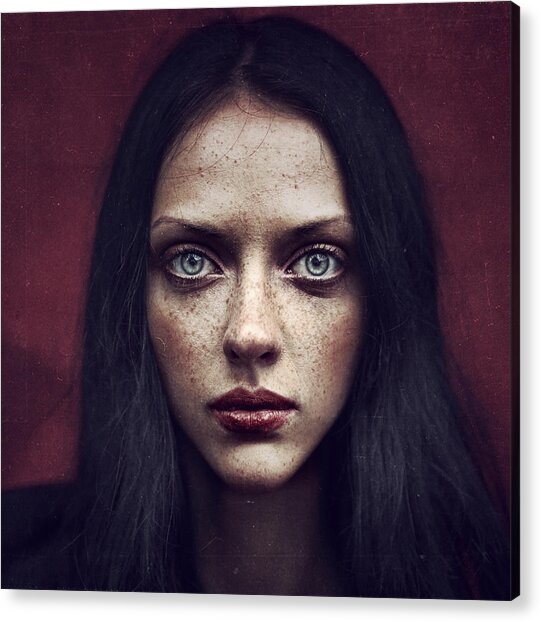 Intense Gaze Portrait Acrylic Print