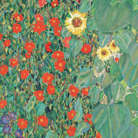 Klimt-garden Of Sunflowers by Portfolio Arts Group