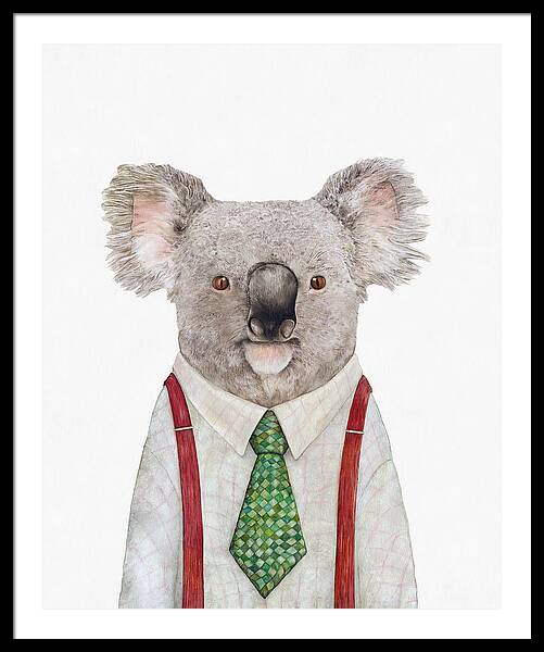 Dapper Koala in Business Attire Framed Print