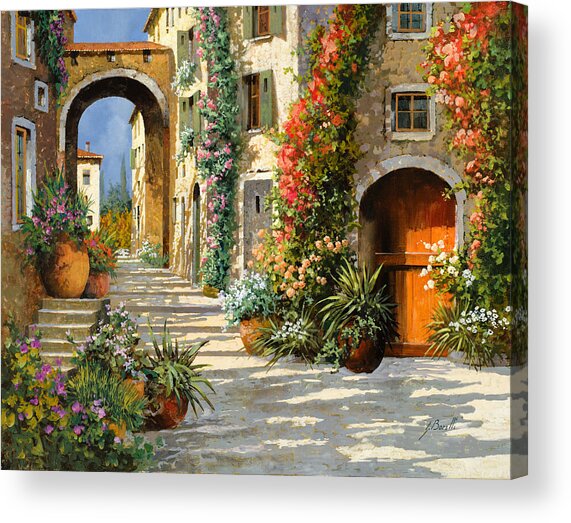 Charming Mediterranean Street Scene Acrylic Print