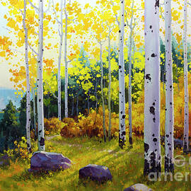 Late Afternoon Aspen Vista by Gary Kim