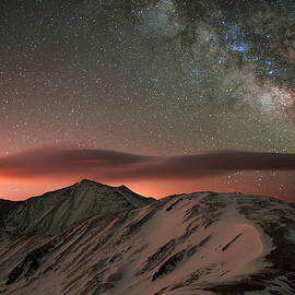 Lenticular Mountain Milky Way by Mike Berenson