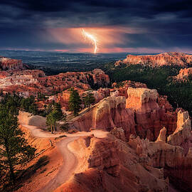 Lightning Over Bryce Canyon by Stefan Mitterwallner