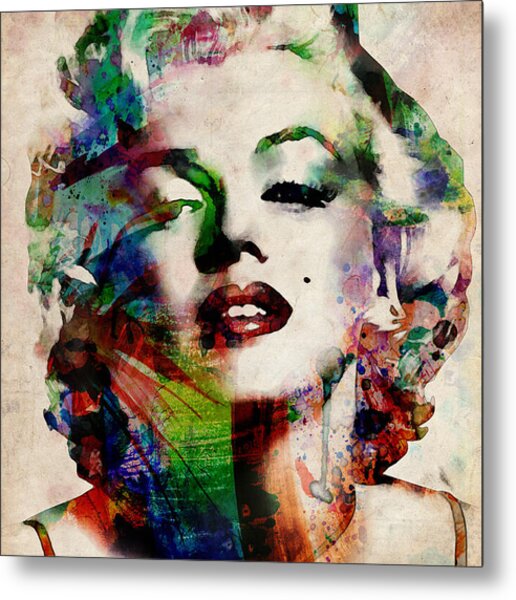 Marilyn Monroe Watercolor Portrait Metal Print