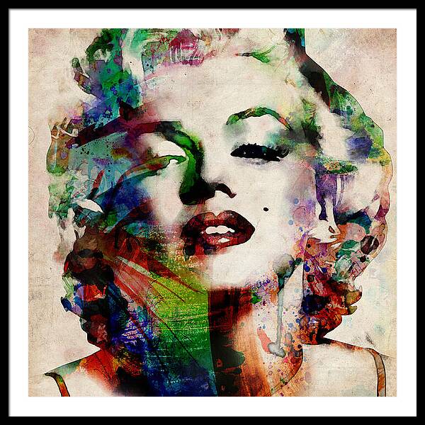 Marilyn Monroe Watercolor Portrait Framed Print