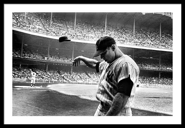 Baseball Legend at Yankee Stadium Framed Print
