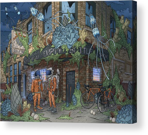 Astronauts at the Abandoned Venue Acrylic Print