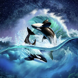 Orca Wave by Jerry LoFaro