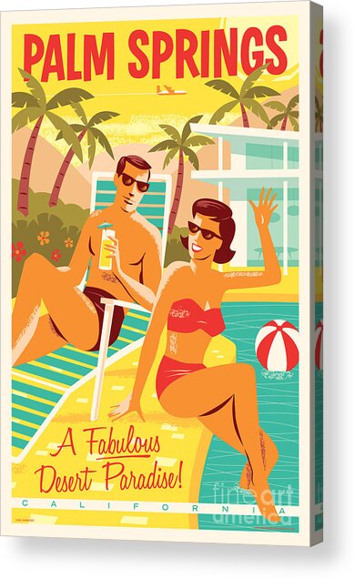 Palm Springs Retro Vacation Acrylic Print