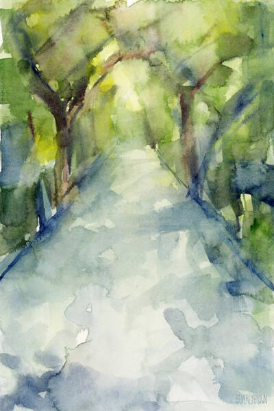 Pathway Through a Lush Garden Art Print