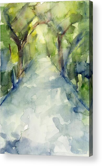 Pathway Through a Lush Garden Acrylic Print