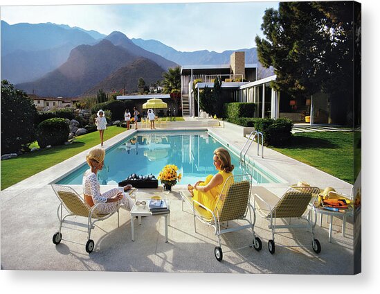 Relaxing by the Mountainous Poolside Acrylic Print