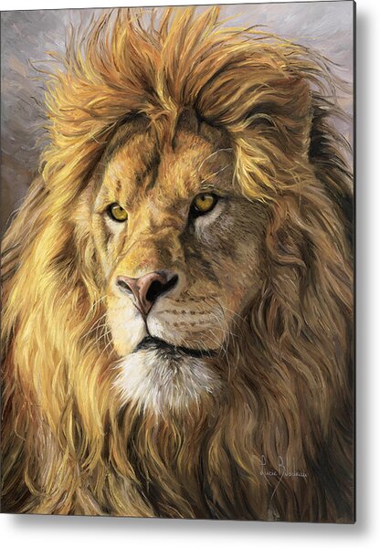 Majestic Lion Portrait Metal Print