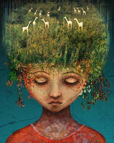 Dreamlike Forest Hair Poster