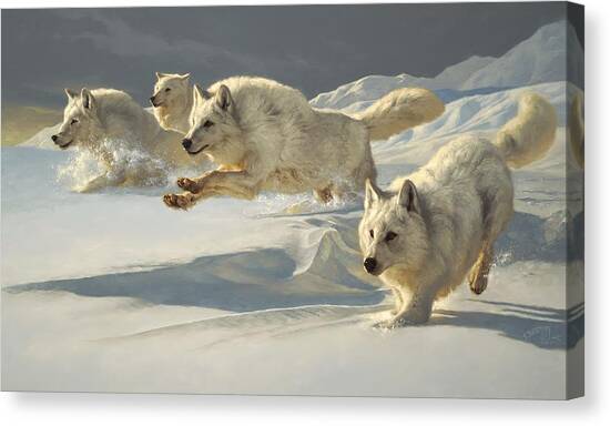 The Chase Canvas Art Print by Greg Beecham