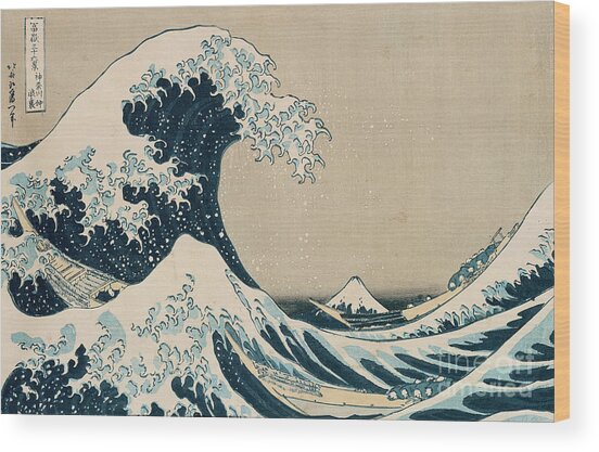 The Great Wave Off Kanagawa Wood Print