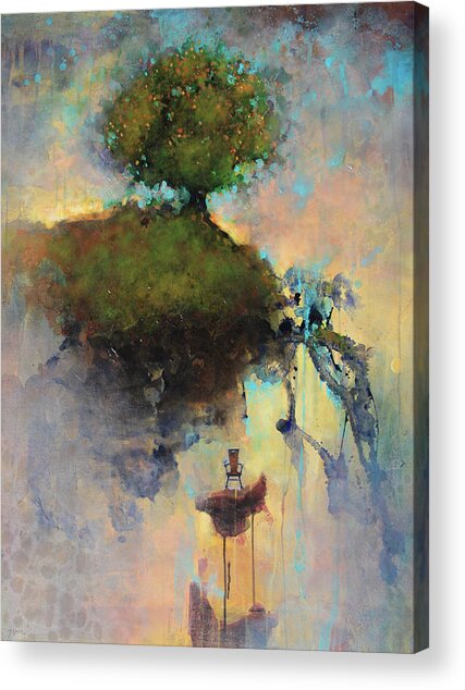 Floating Tree Above a Cliff Acrylic Print