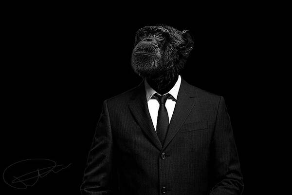 Ape in a Suit Art Print