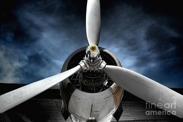 Propeller Against Dramatic Sky Art Print
