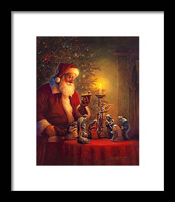 Santa Claus Framed Prints for Sale