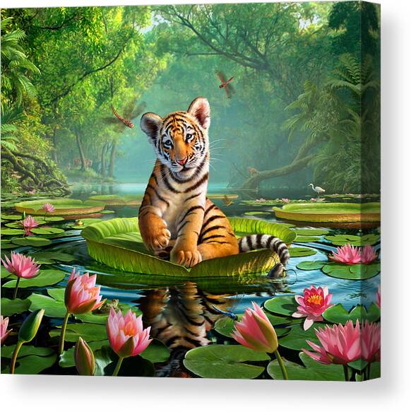 Tiger Lily 1 Canvas Art Print by Jerry LoFaro